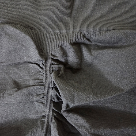 *Womens Lift Butt Seamless High Waist Yoga Workout Fitness Shorts Black Sz Large - Picture 10 of 14